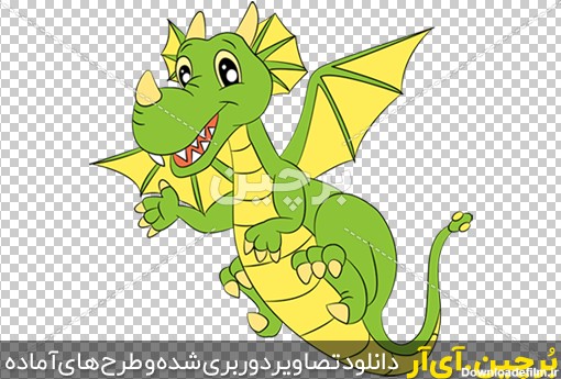 Borchin-ir-Coloring book cute baby Animal Dragon kids card وکتور اژدهای کارتونی png2