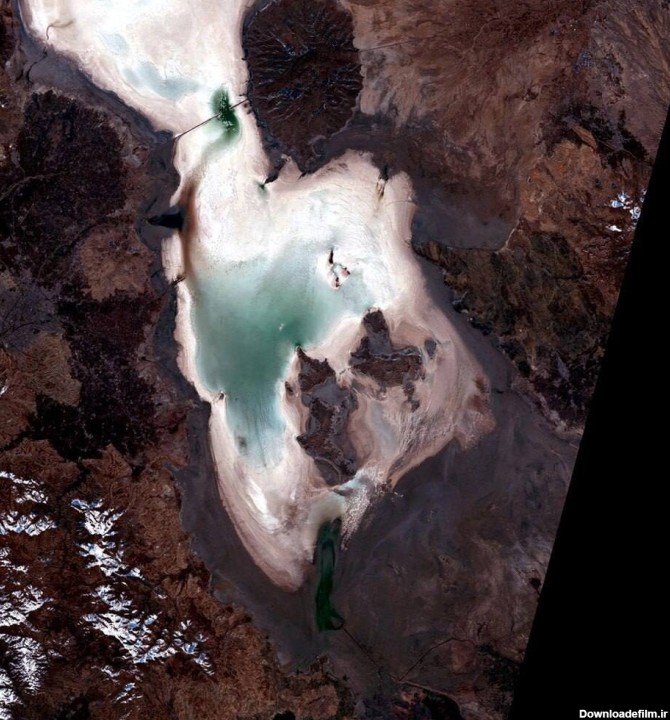 جدیدترین تصویر ماهواره‌ای از دریاچه ارومیه - تابناک | TABNAK