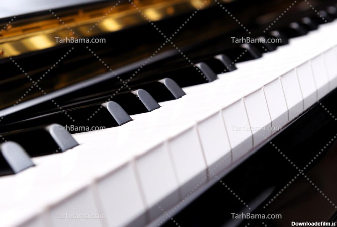 عکس با کیفیت صفحه کلید سیاه و سفید پیانو