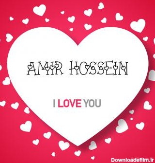 عکس پروفایل اسم انگلیسی امیرحسین قلب Amir Hossein و عکس نوشته