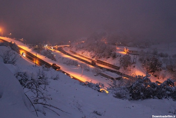 غروب زیبای زمستانی در گردنه حیران آستارا واقع در استان گیلان