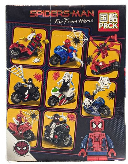 مینی فیگور مرد عنکبوتی Spider Man با موتور مشکی