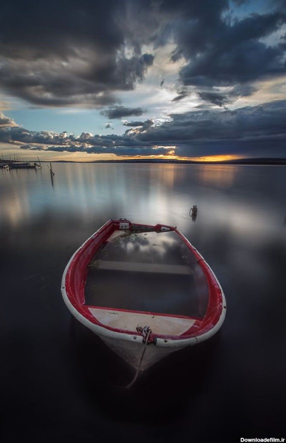 مجموعه عکس قایق ها هنگام غروب | لنزک