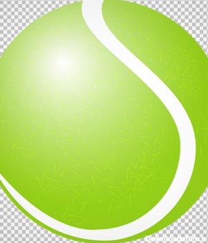 توپ تنیس سبز ، دانلود بصورت فایل با پسوند png و دوربری شده