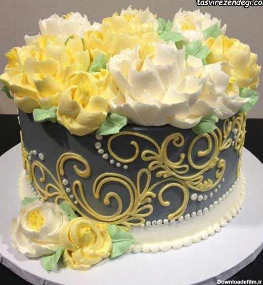 تزیین کیک عروسی با ماسوره