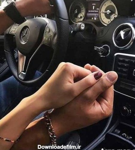 عکس عاشقانه در ماشین با ژست های رمانتیک دونفره