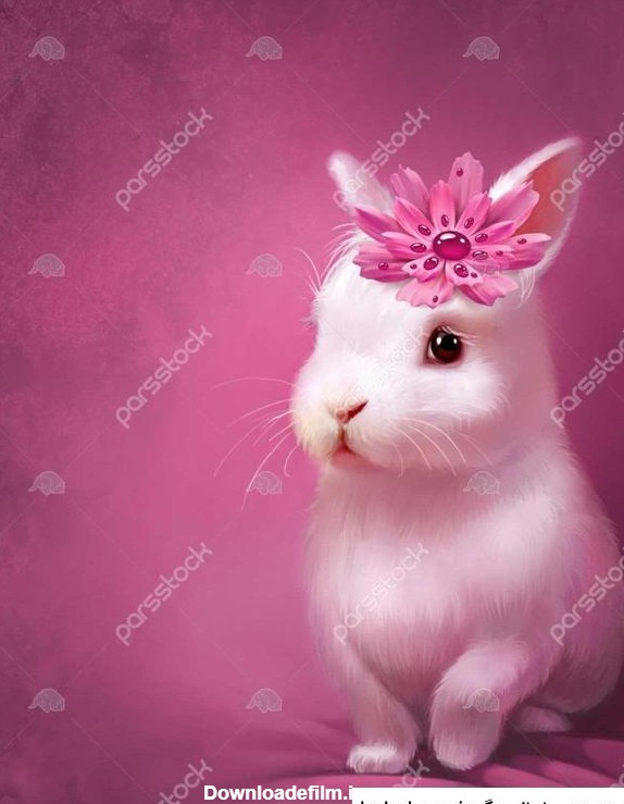 عکس گل و خرگوش