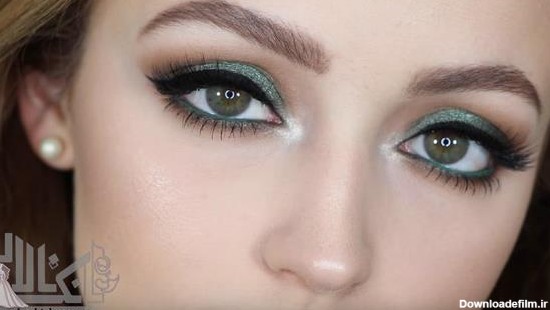 مدل آرایش چشم سبز رنگ بسیار زیبا