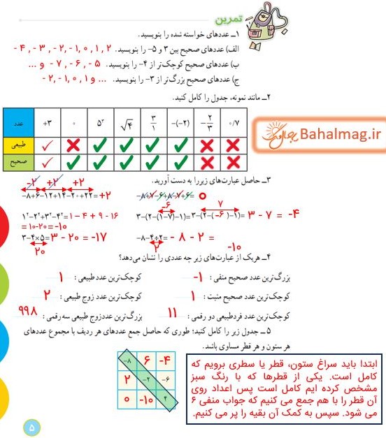 عکس ریاضی هشتم صفحه ۵