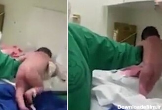 ببینید | نوزادی که در بیمارستان بعد از زایمان راه رفت!