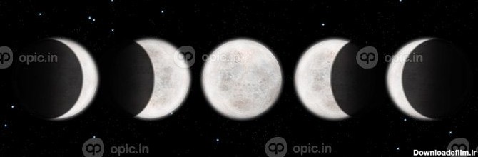 دانلود عکس رندر سه بعدی با وضوح بالا از فازهای ماه با کیفیت | اوپیک