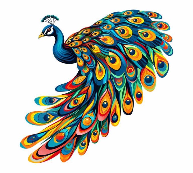 دانلود طرح طاووس با پر های قشنگ