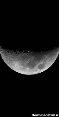 عکس زمینه نیمه ماه سیاه و سفید پس زمینه | والپیپر گرام