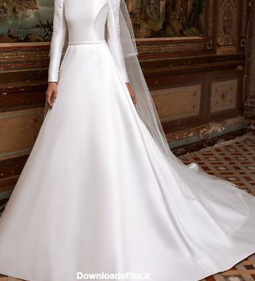 لباس عروس پوشیده ساده و شیک لباس عروس پوشیده ایرانی لباس عروس باحجاب اینستا لباس عروس پوشیده پفی لباس عروس محجبه
