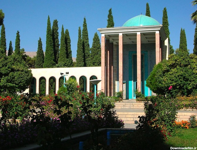 عکس های سعدیه شیراز و آرامگاه، حوض ماهی و سنگ قبر سعدی شیرازی