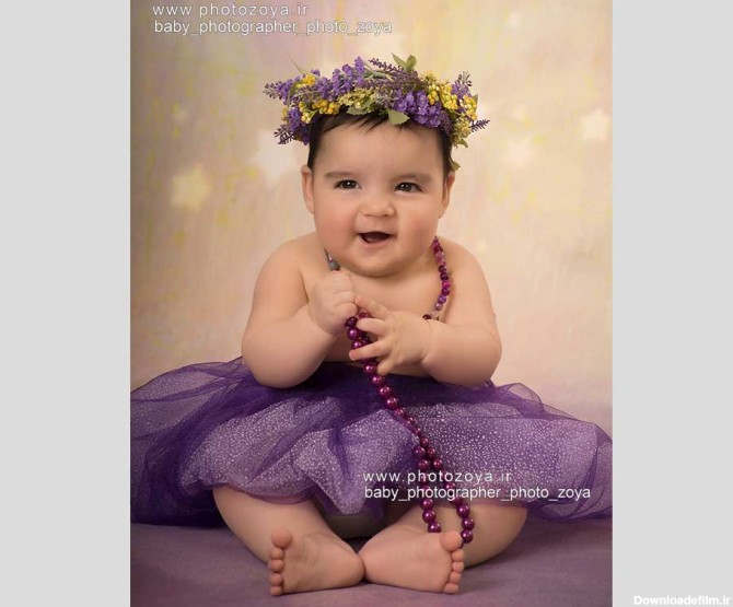گالری عکاسی کودک ۶ تا ۸ ماه | ژست عکس کودک - عکس نوزاد و کودک زویا