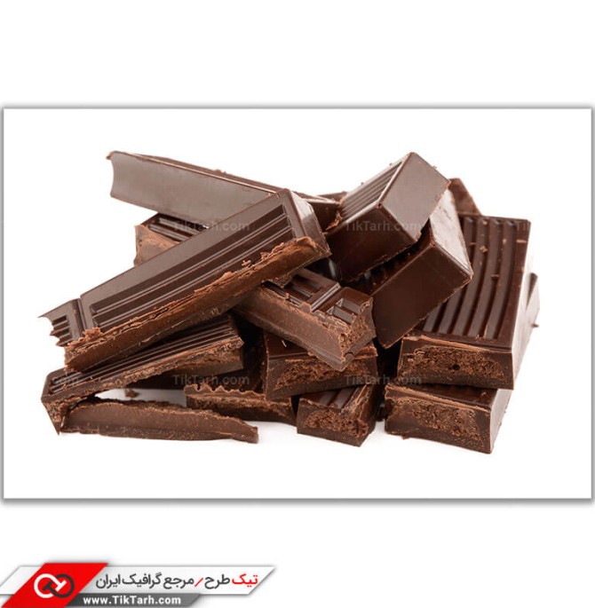 دانلود تصویر باکیفیت از شکلات تخته ای خوردشده