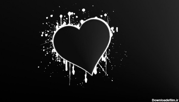 عکس قلب سیاه با کیفیت HD برای پروفایل شبکه‌های اجتماعی