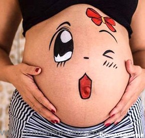 ایده های جالب نقاشی روی شکم برای عکس بارداری - مجله چند ماهمه