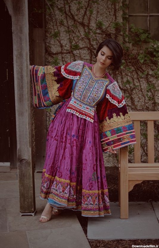شیک ترین یقه لباس افغانی ریون