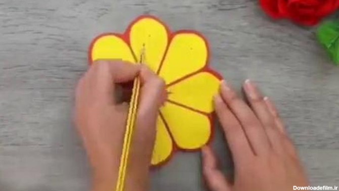 درست کردن گل با کاغذ رنگی - فیلو