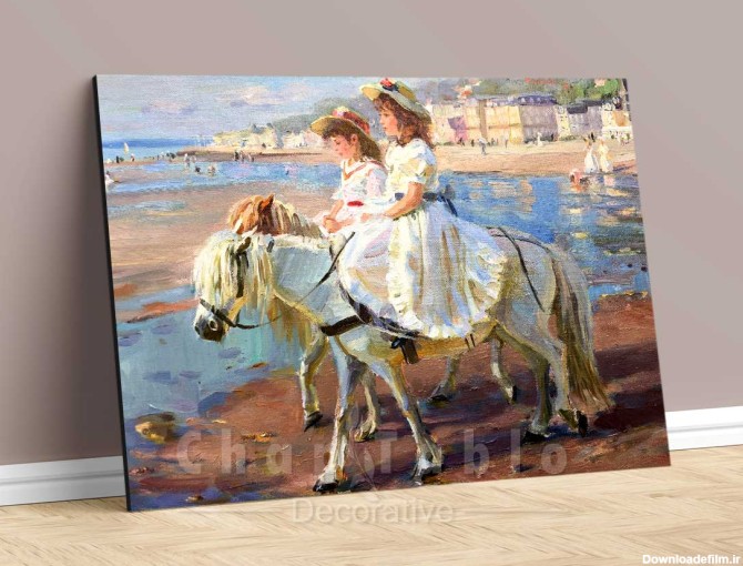 تابلو نقاشی دخترهای اسب سوار اثر ALEXANDR AVERIN | کد SNR118 ...