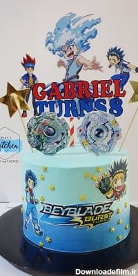 کیک تولد فرفره های انفجاری | عکس کیک فرفره های انفجاری (Beyblade ...