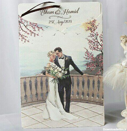 مدل کارت عروسی با عکس عروس و داماد