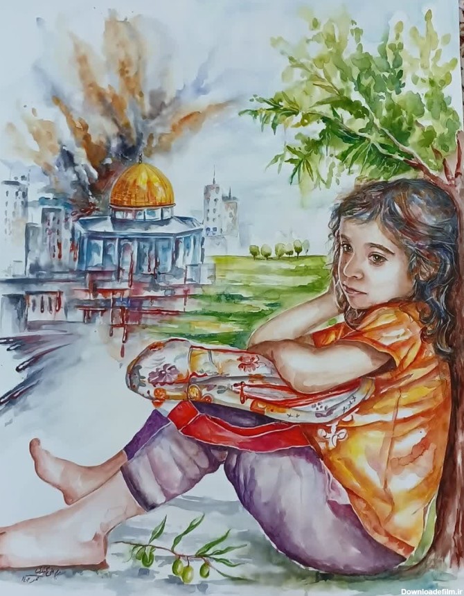 مادرانه‌های یک هنرمند برای کودکان غزه‌ای+عکس - ایمنا