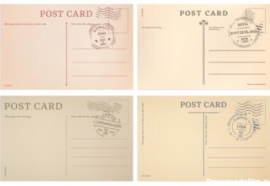 دانلود قالب های تمبر کارت پستال کارت پستال قدیمی