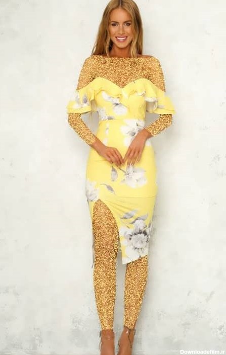 مدل لباس مجلسی زرد و راهنمای ست گردن رنگ زرد برای مهمانی‌ها