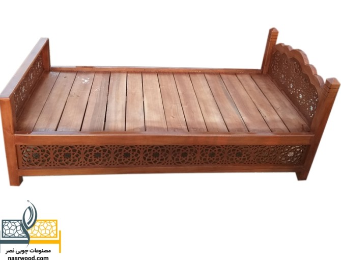 تخت خواب سنتی nasr17t - صنایع چوب نصر