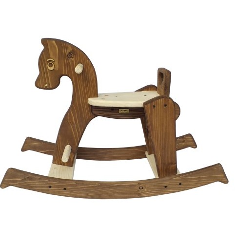 راکر چوبی کودک طرح اسب سایز بزرگ برند چوبین هنر