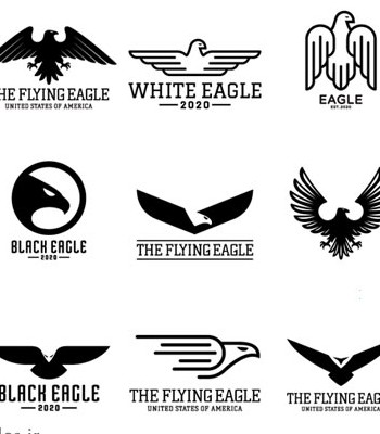مجموعه لوگو و نمادهای آماده با طرح عقاب (Eagles Logo) بصورت لایه باز وکتوری