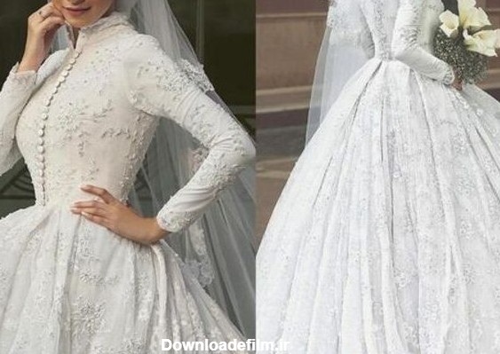 ۳۰ مدل لباس عروس پوشیده و زیبا | ستاره