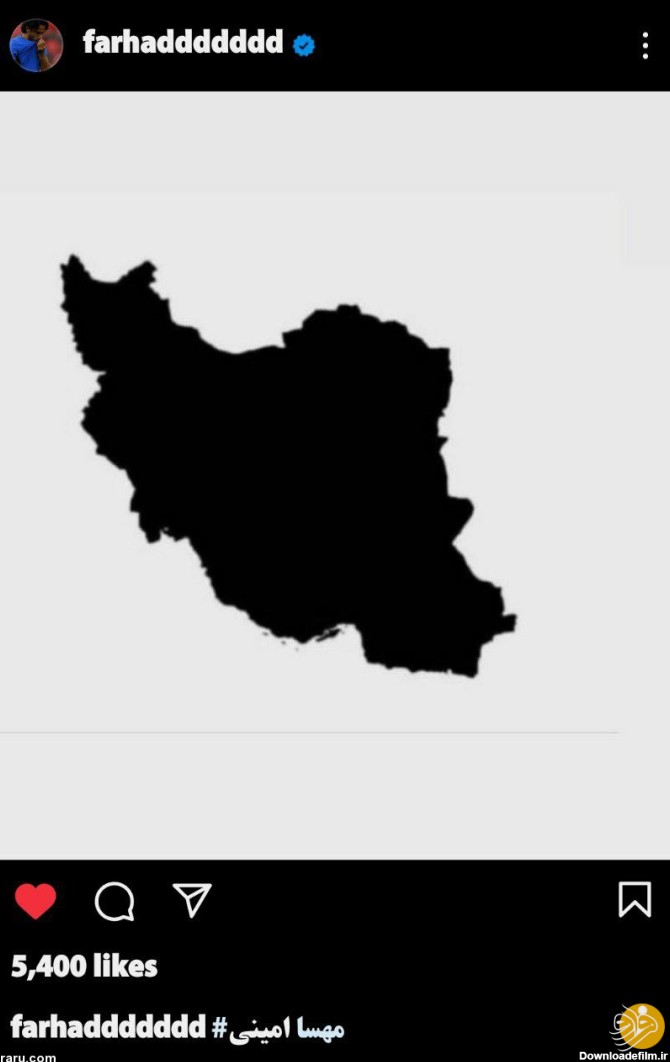 تصویر مهسا امینی روی نقشه ایران