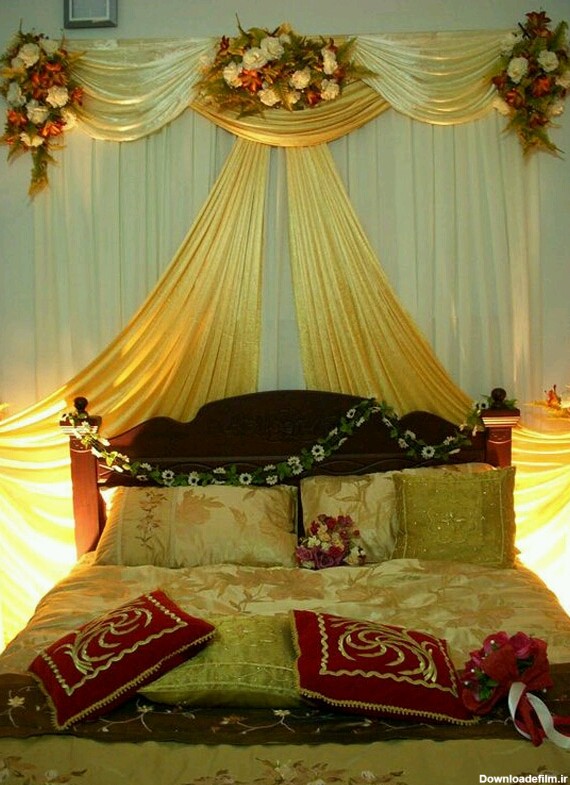 تزیین اتاق عروس با تور - عکس ویسگون
