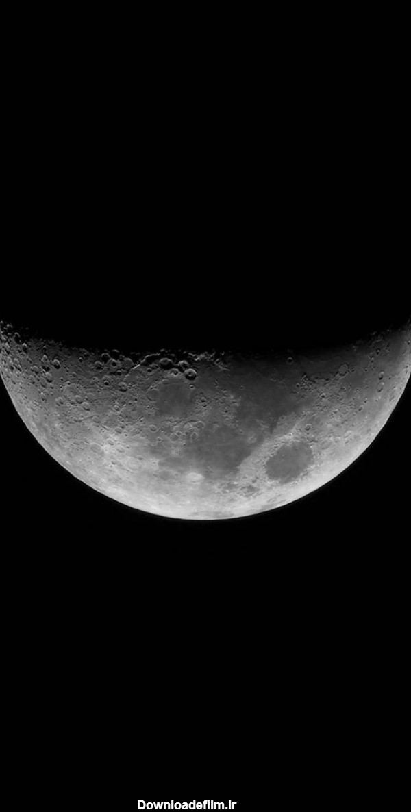 عکس سیاه سفید ماه