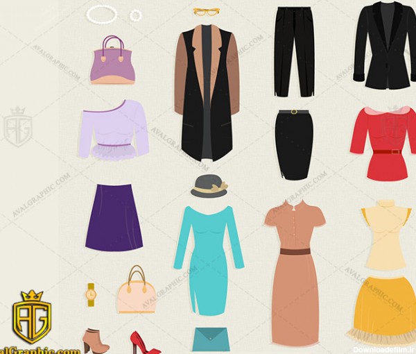 وکتور لباس مجلسی و اداری - دانلود وکتور لباس زنانه، تصاویر برداری و طرح های برداری مناسب برای طراحی و چاپ