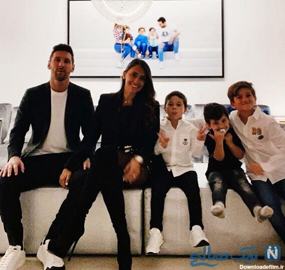عکس لیونل مسی با خانواده اش
