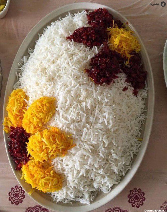ایده‌های تزیین برنج با زعفران و زرشک|پارسینه