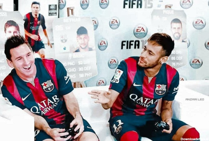 عکس؛ وقتی مسی و نیمار در بارسلونا باهم فیفا بازی می‌کردند! | فوتبالی