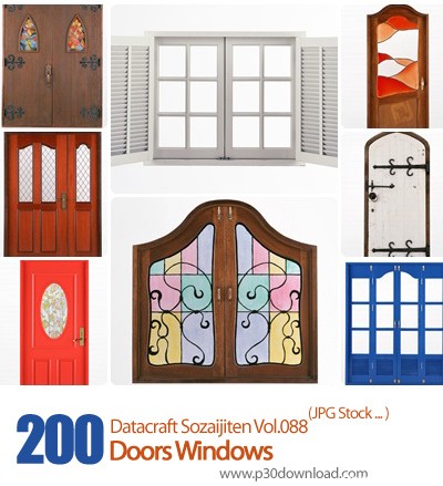 دانلود مجموعه عکس های در و پنجره - Datacraft Sozaijiten Vol.088 Doors Windows