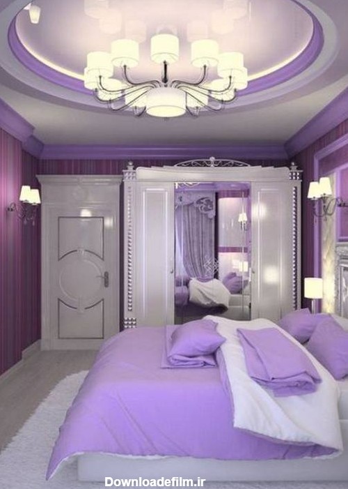 اتاق خواب های یاسی سفید با دکوراسیون و دیزاین مدرن + تصاویر