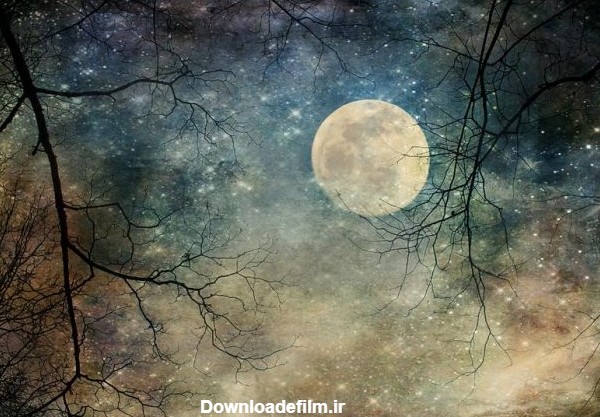 عکس ماه و منظره شب + تصاویر با کیفیت از قرص ماه و شعر با مضمون ماه