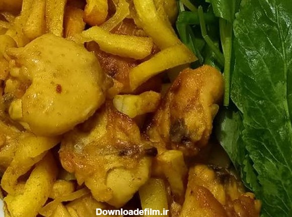 طرز تهیه خوراک دنبالچه مرغ ساده و خوشمزه توسط nahid saani - کوکپد