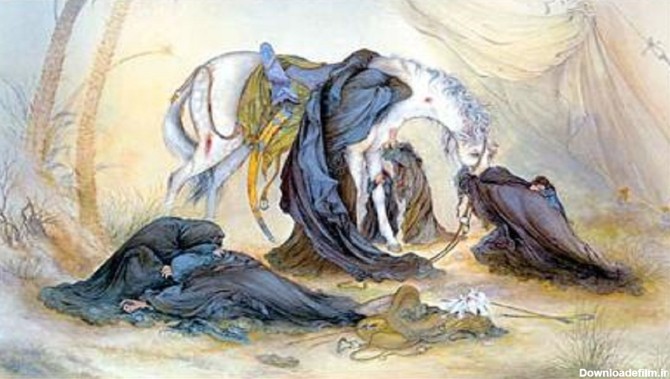 اثر حجمی از نقاشی معروف عصر عاشورا در پلازای میدان ولیعصر (عکس)