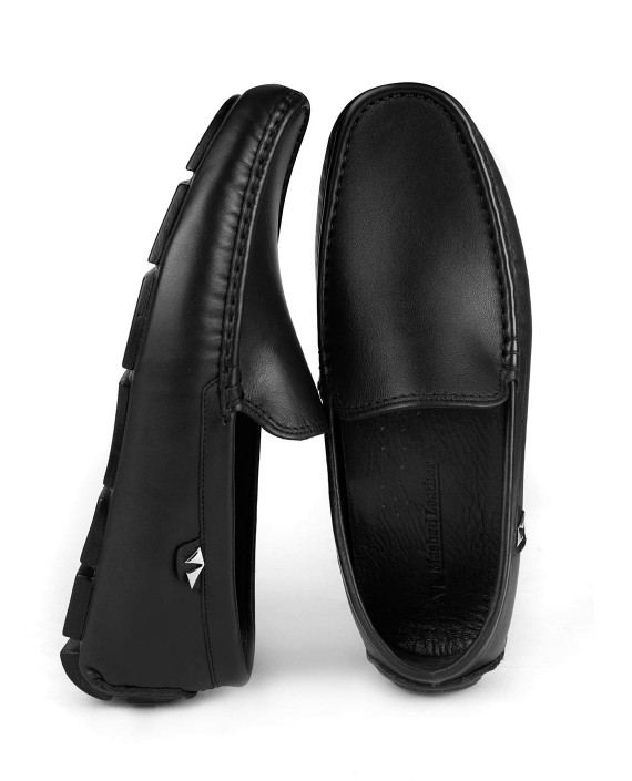 کفش کالج مردانه چرم مشهد Mashad Leather مدل J6053|رنگ مشکی-بانی مد