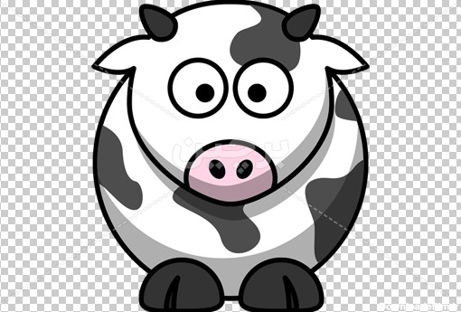 Borchin-ir-cartoon cow fat cow vector shape photo_png عکس کارتونی گاو۲