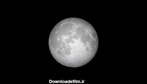 عکس و تصویر زمینه از ماه کامل از نزدیک در تاریکی کامل شب